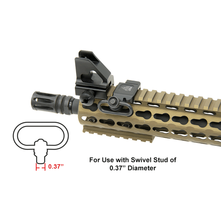 UTG Low-Pro Picatinny-mount Angled QD Sling Swivel Adaptor