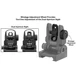 UTG AR15 Spring Loaded Flip Up Rear Sight